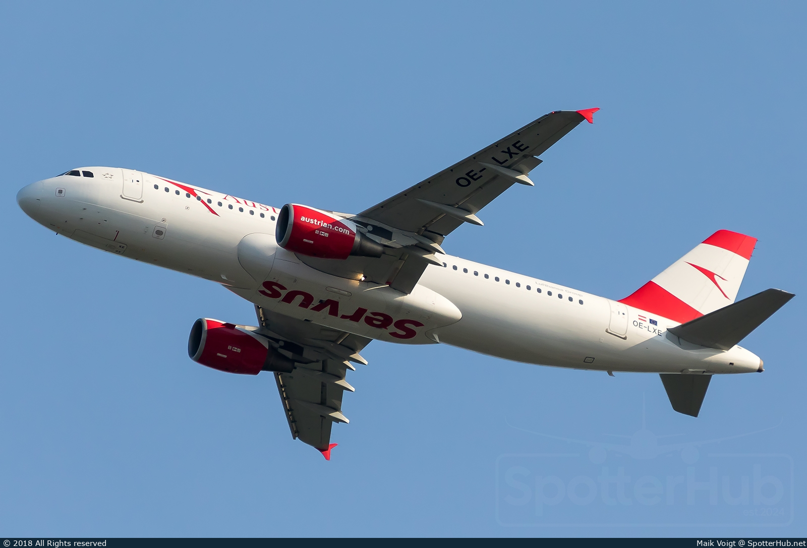 Photo of OE-LXE - Airbus A320-216 operated by Austrian Airlines