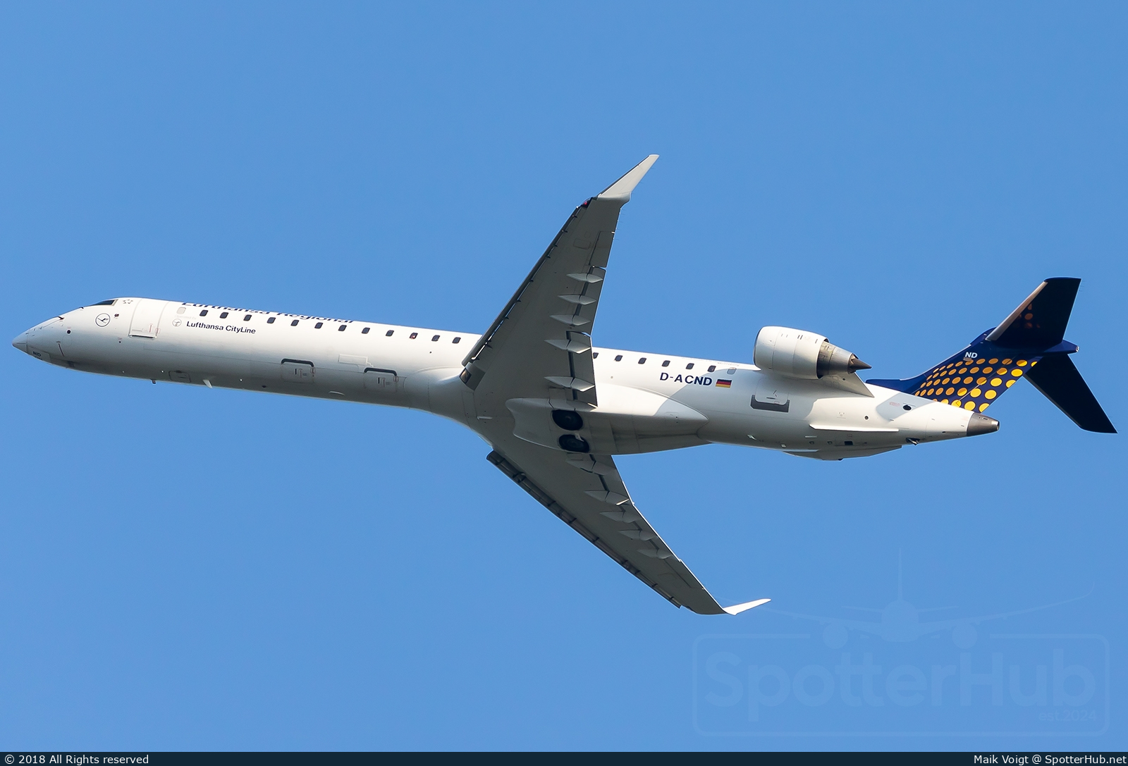 Photo of D-ACND - Bombardier CRJ-900LR operated by Lufthansa CityLine