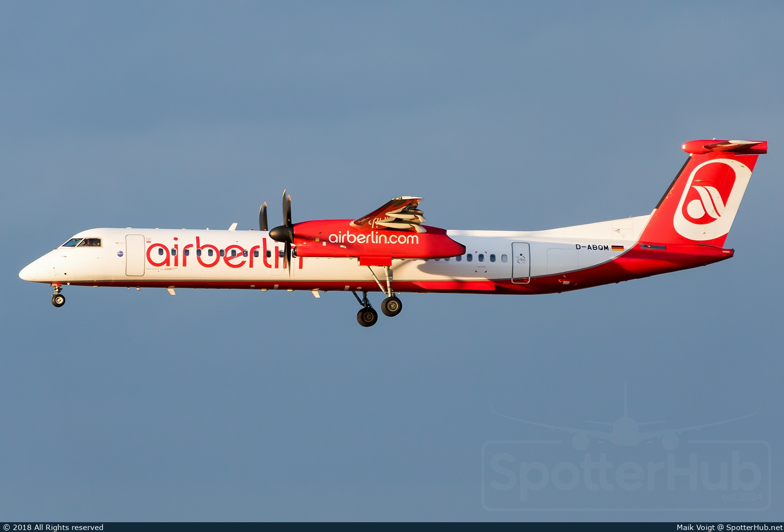 Photo of D-ABQM - Bombardier DHC-8-402 Dash 8 Q400 operated by Air Berlin (opb LGW Luftfahrtgesellschaft Walter)