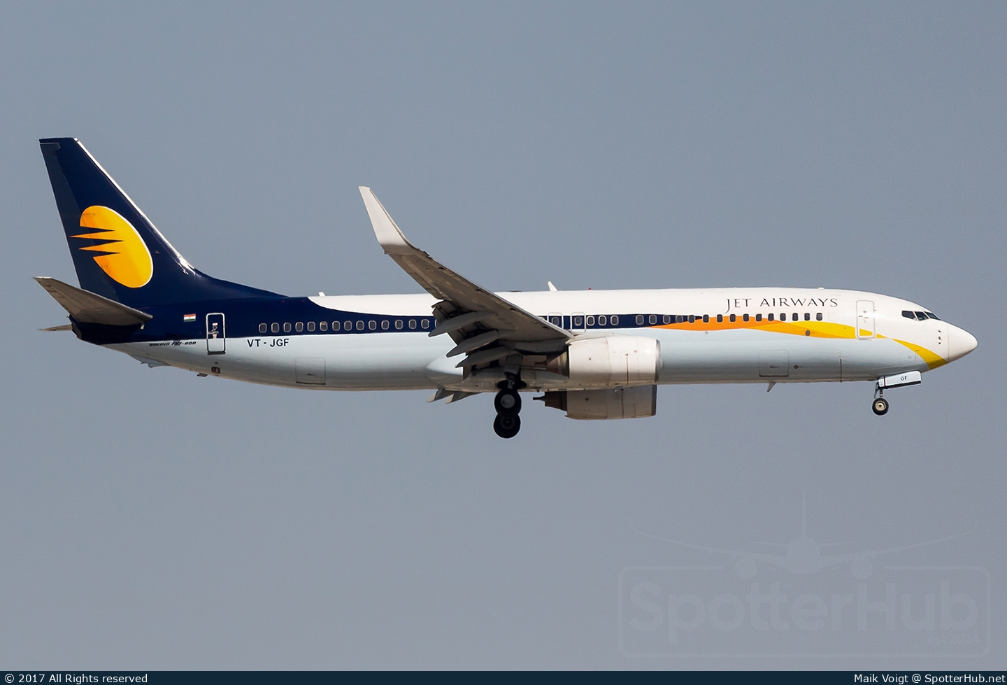 Photo of VT-JGF - Boeing 737-8FH operated by Jet Airways