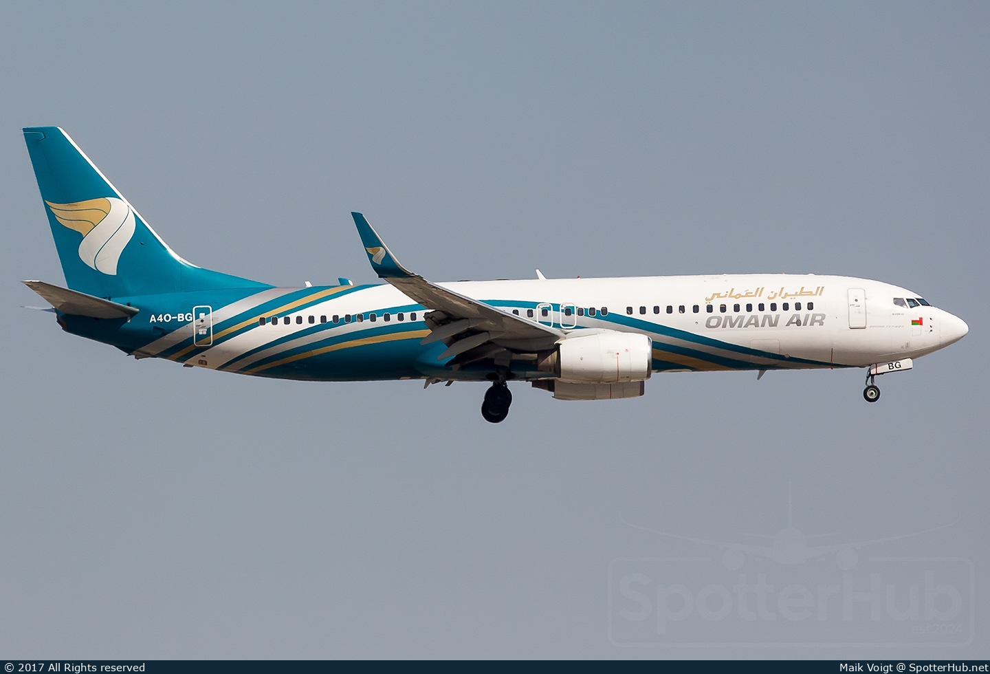 Photo of A4O-BG - Boeing 737-8FZ operated by Oman Air