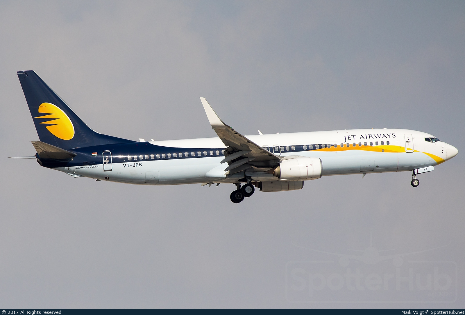 Photo of VT-JFS - Boeing 737-8AL operated by Jet Airways