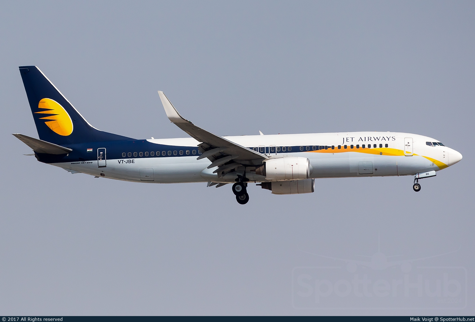 Photo of VT-JBE - Boeing 737-85R operated by Jet Airways