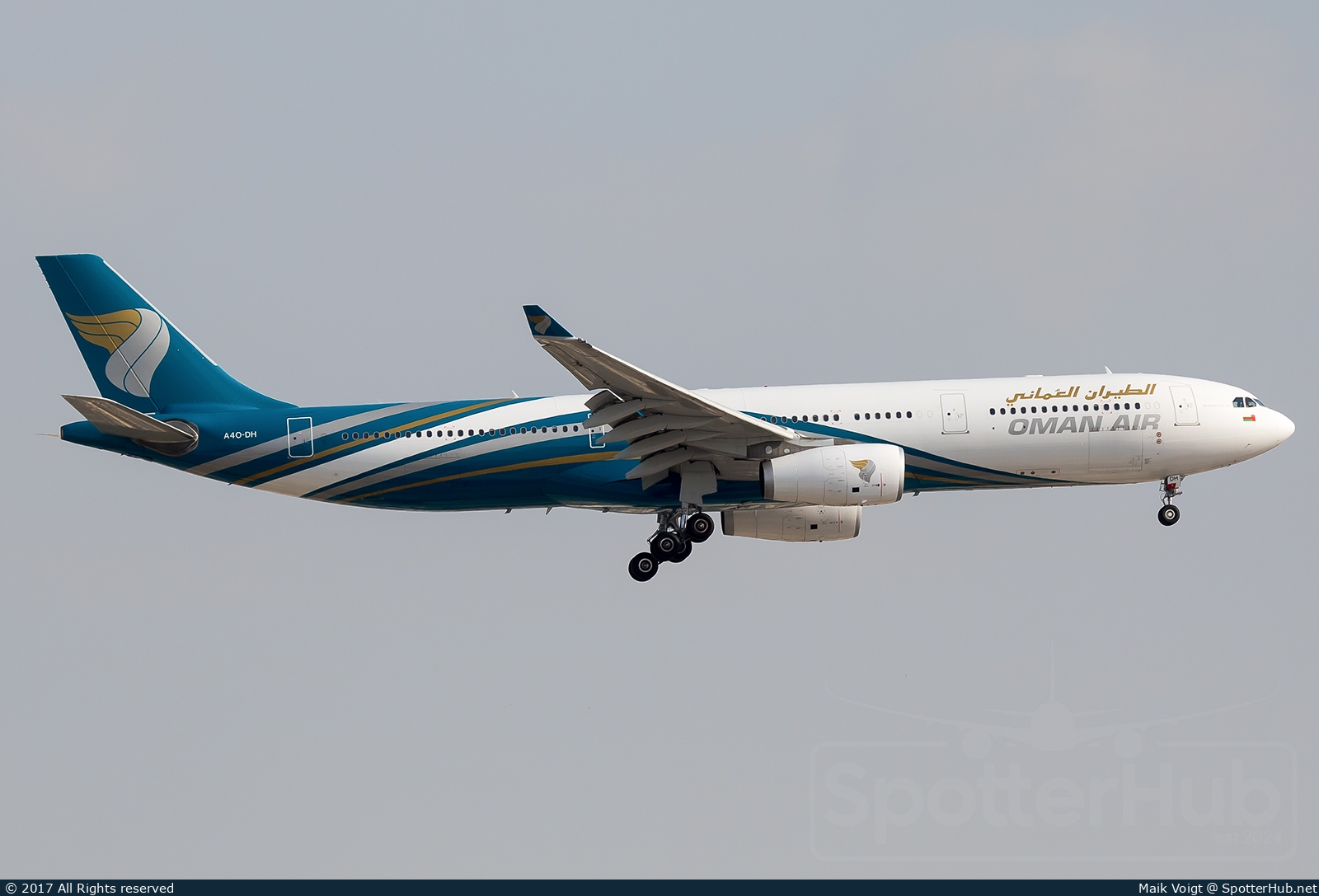 Photo of A4O-DH - Airbus A330-343 operated by Oman Air