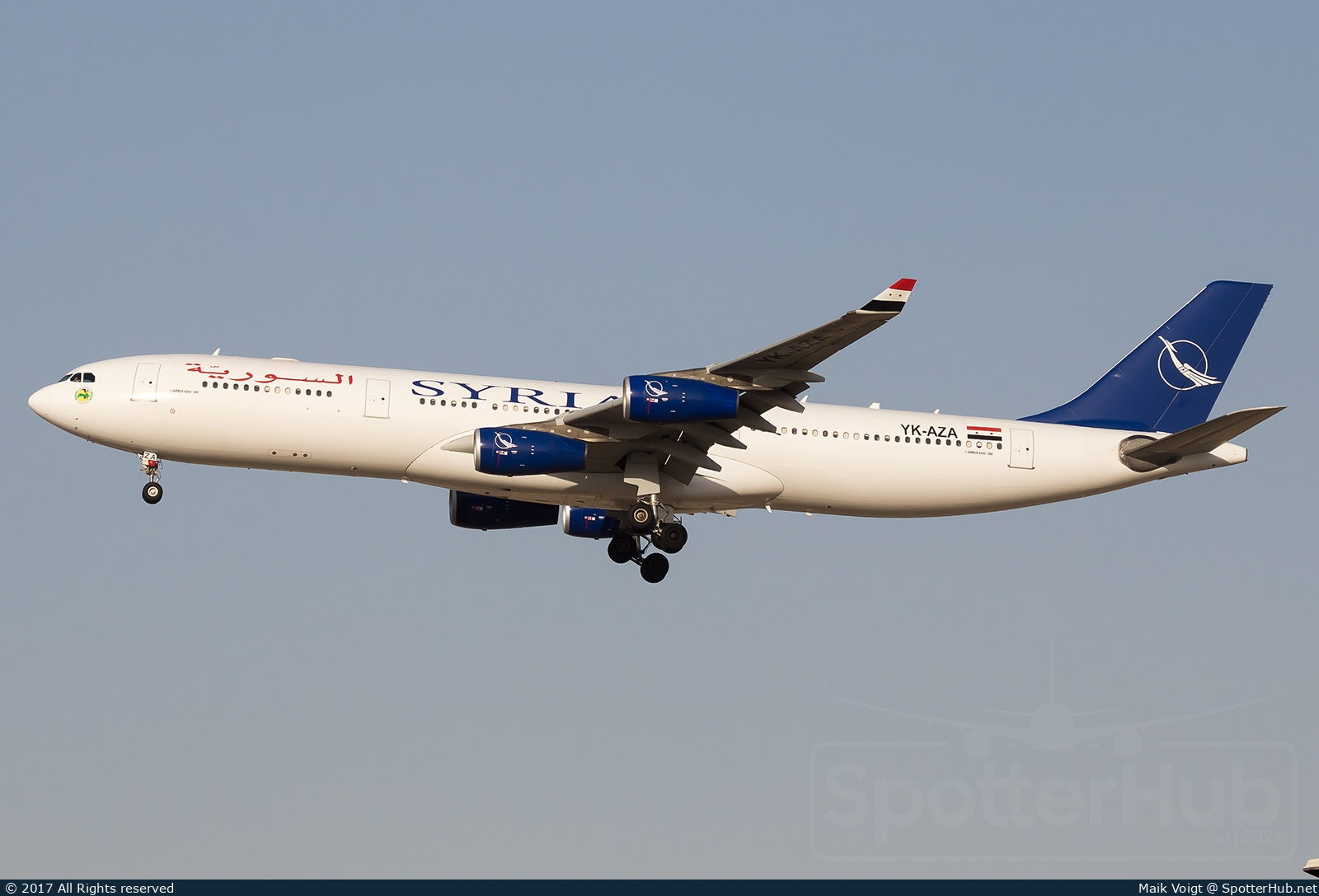 Photo of YK-AZA - Airbus A340-312 operated by Syrian Air