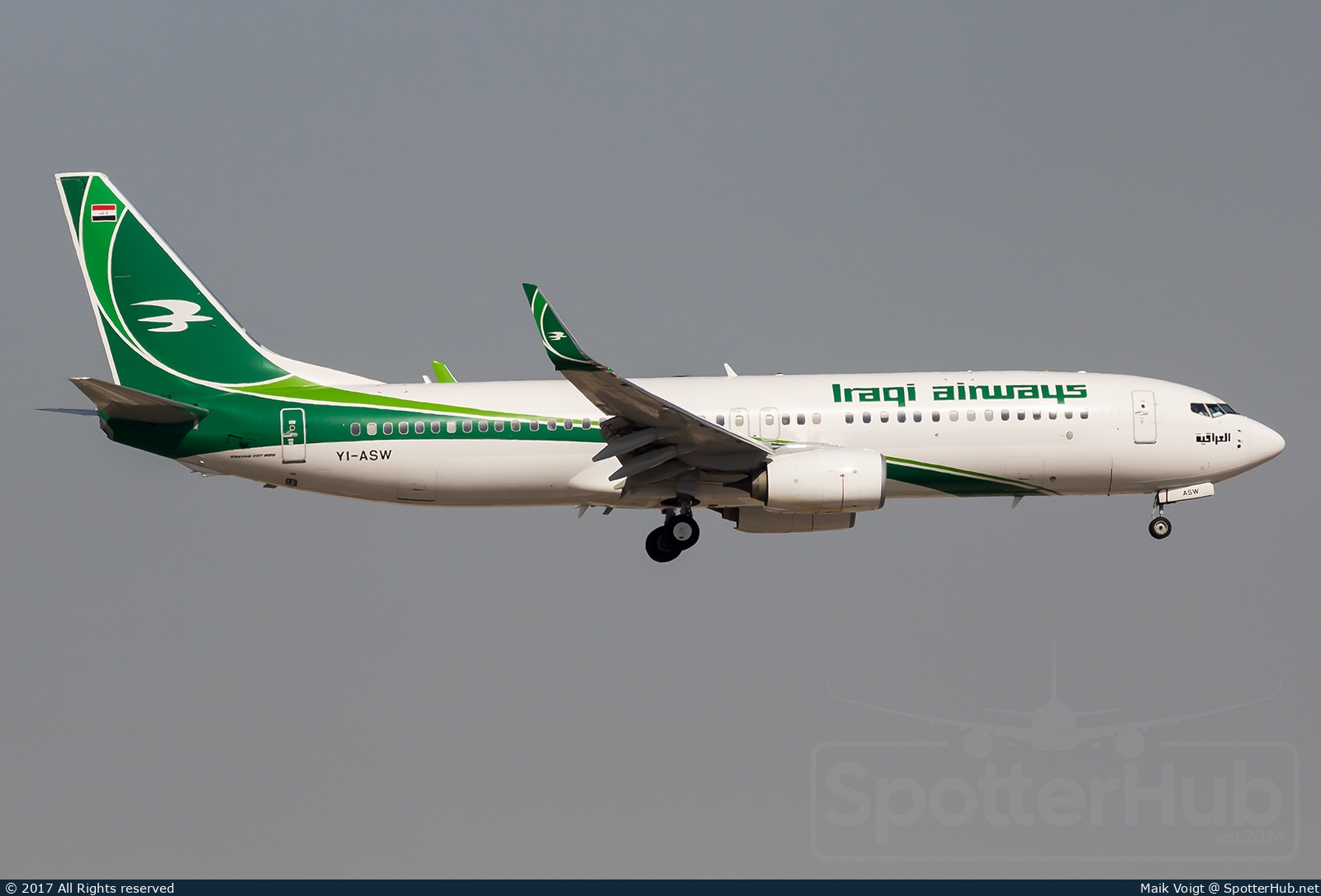 Photo of YI-ASW - Boeing 737-81Z operated by Iraqi Airways