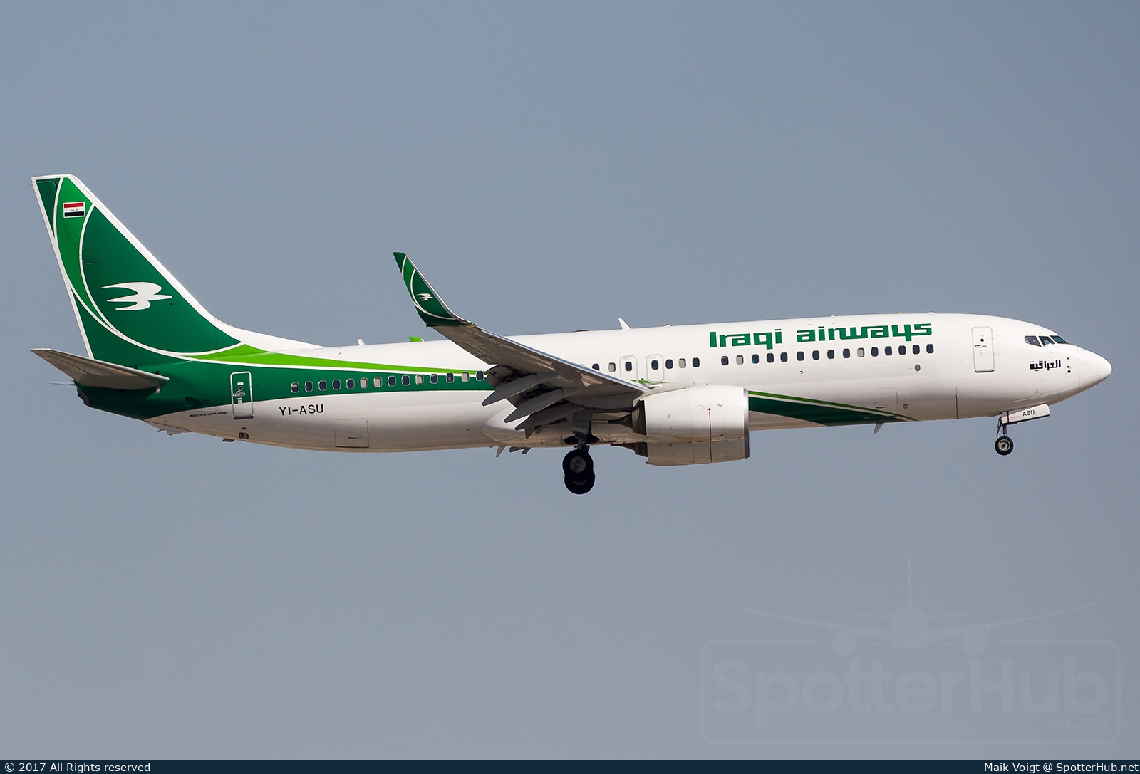 Photo of YI-ASU - Boeing 737-81Z operated by Iraqi Airways