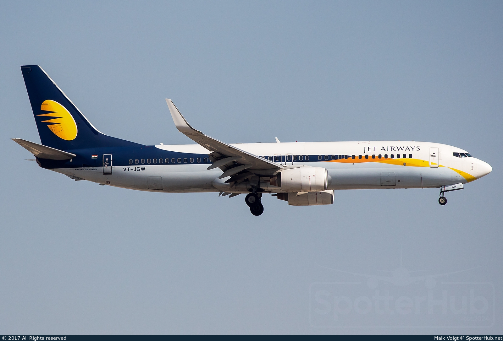 Photo of VT-JGW - Boeing 737-85R operated by Jet Airways