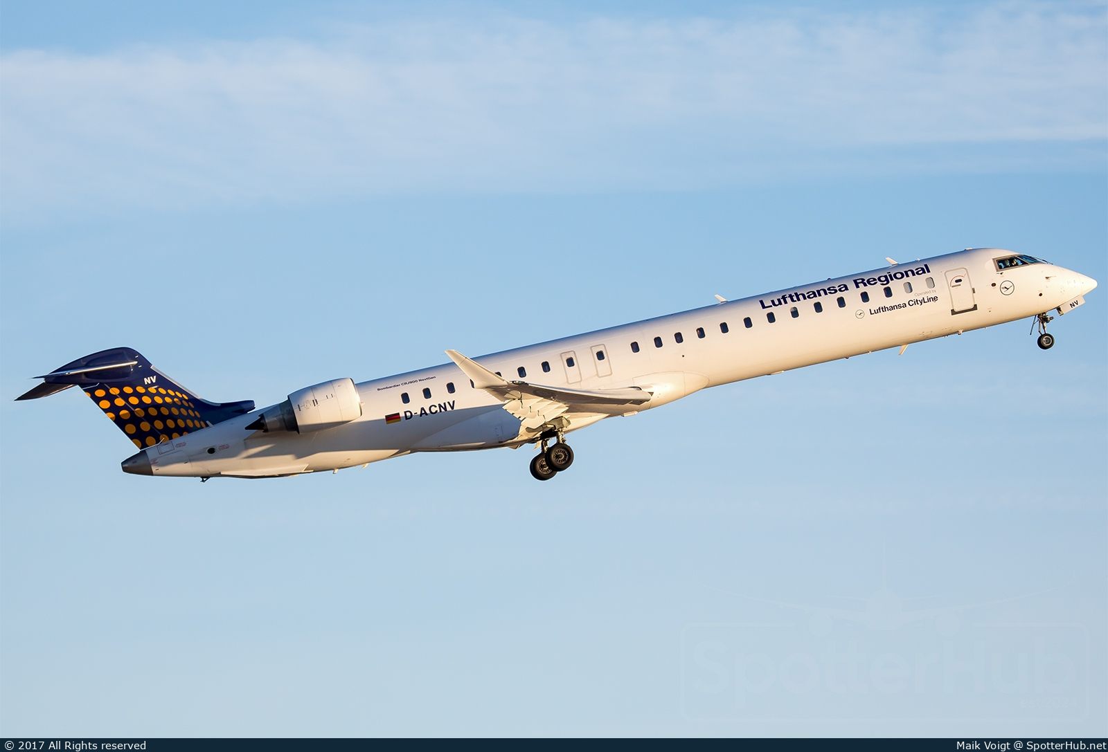 Photo of D-ACNV - Bombardier CRJ-900LR operated by Lufthansa CityLine