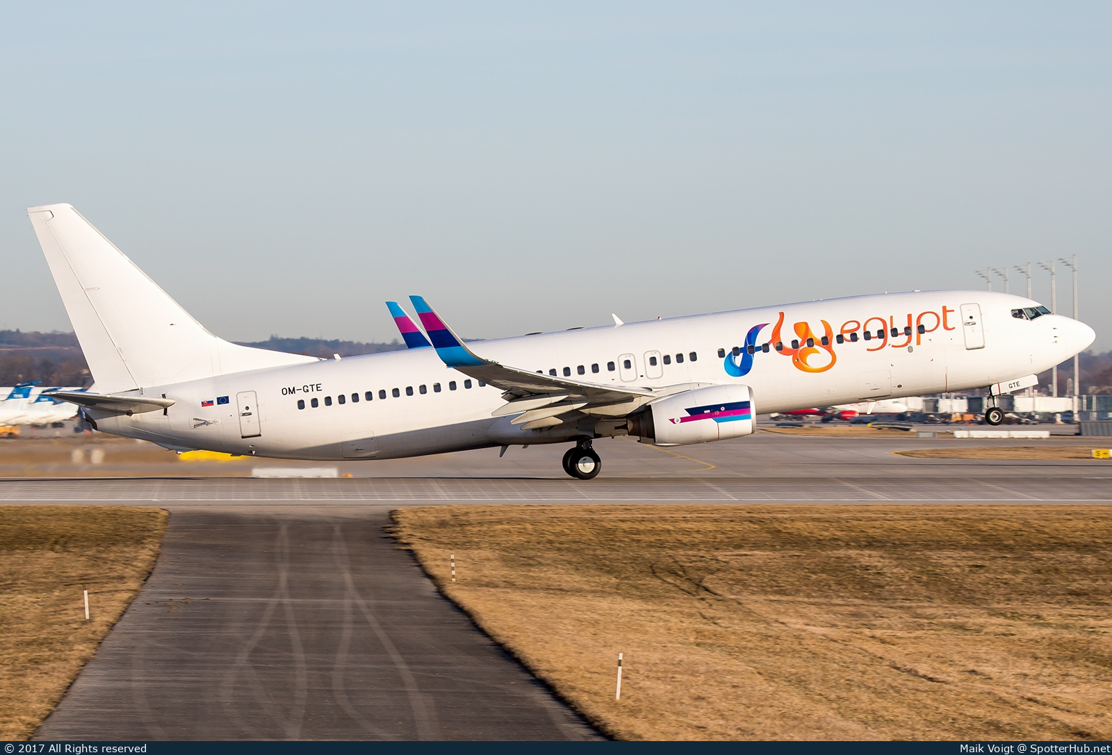 Photo of OM-GTE - Boeing 737-8AS operated by FlyEgypt (opb Go2Sky)