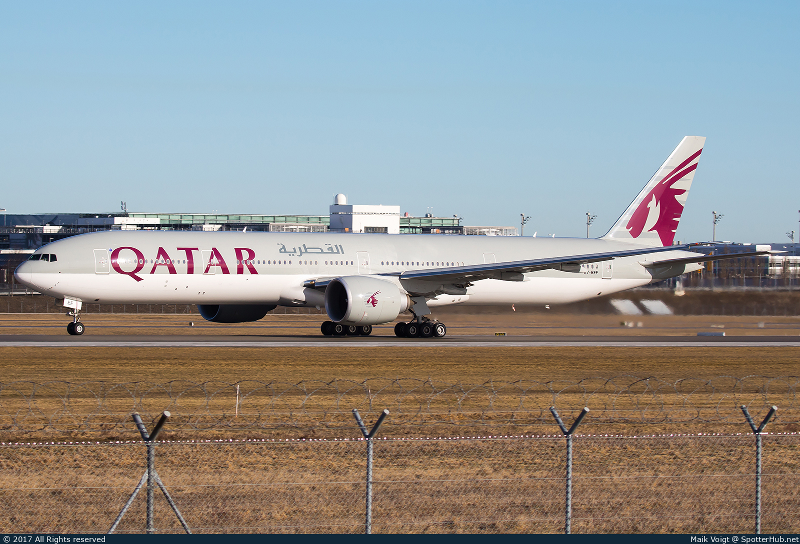 Photo of A7-BEF - Boeing 777-3DZ(ER) operated by Qatar Airways