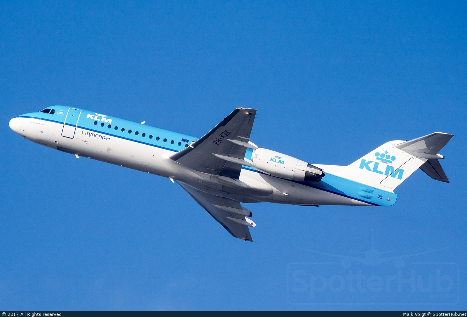 Photo of PH-KZK - Fokker 70 operated by KLM Cityhopper