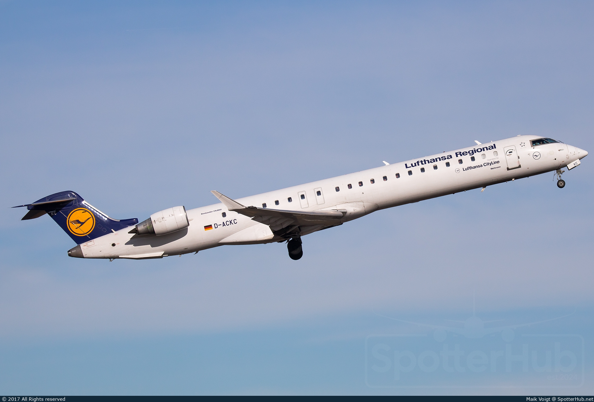 Photo of D-ACKC - Bombardier CRJ-900LR operated by Lufthansa CityLine
