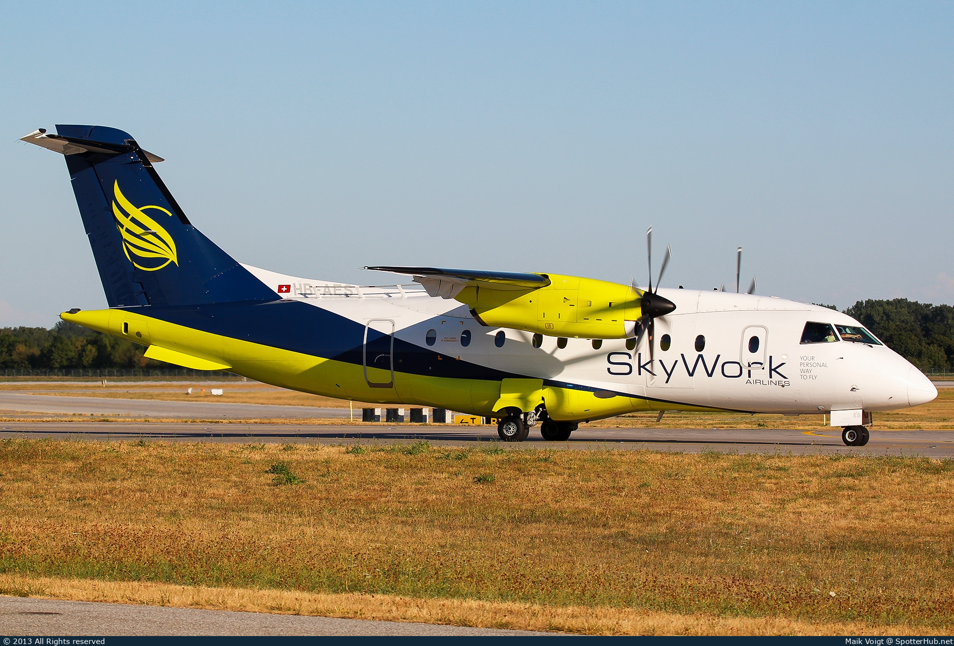 Photo of HB-AES - Dornier 328-110 operated by SkyWork Airlines