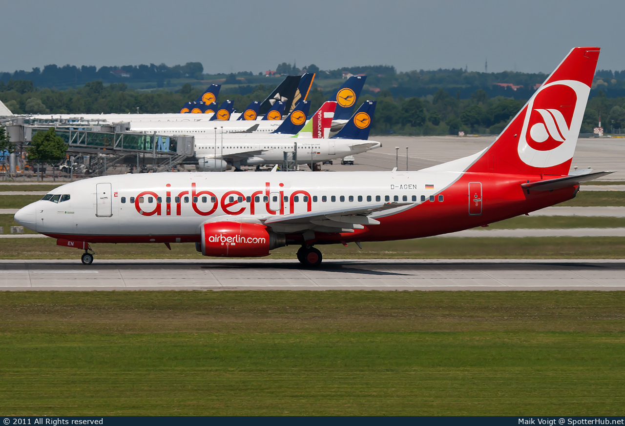 Photo of D-AGEN - Boeing 737-75B operated by Air Berlin (opb Germania)