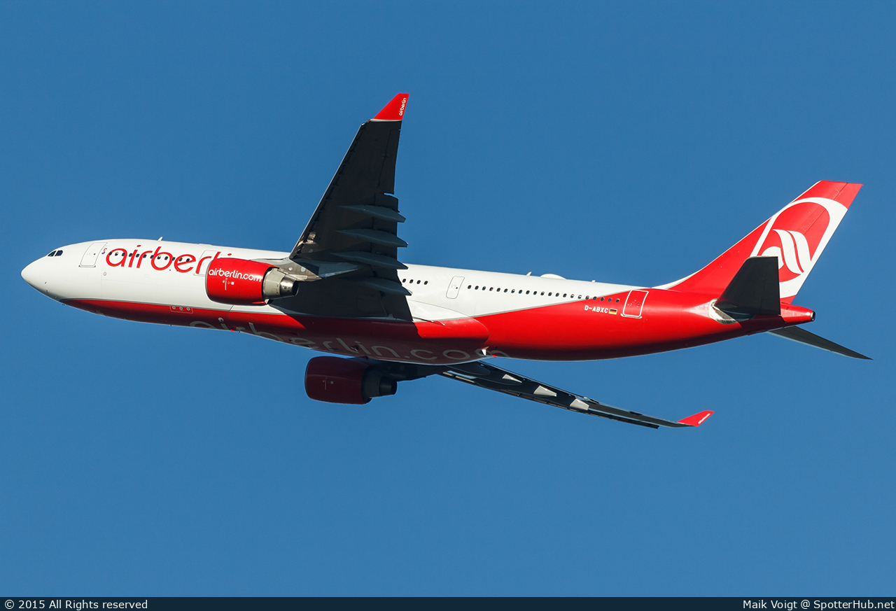 Photo of D-ABXC - Airbus A330-223 operated by Air Berlin