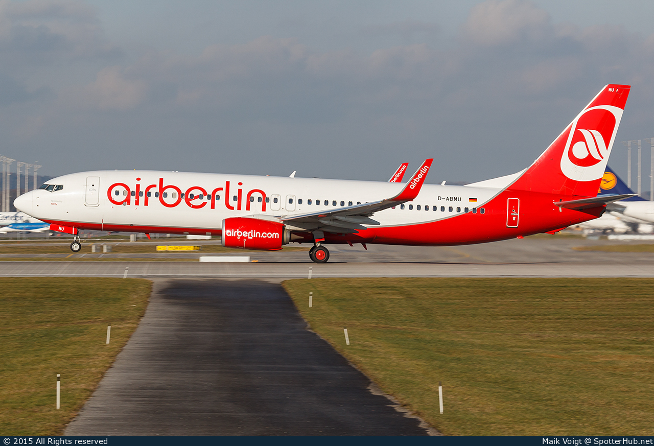 Photo of D-ABMU - Boeing 737-86J operated by Air Berlin (opb TUIfly)