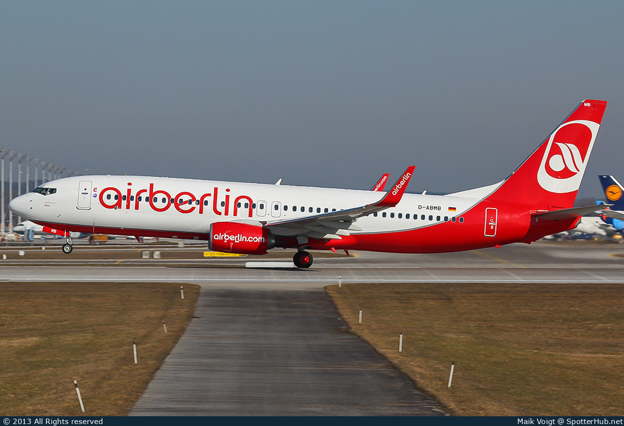 Photo of D-ABMB - Boeing 737-86J operated by Air Berlin (opb TUIfly)