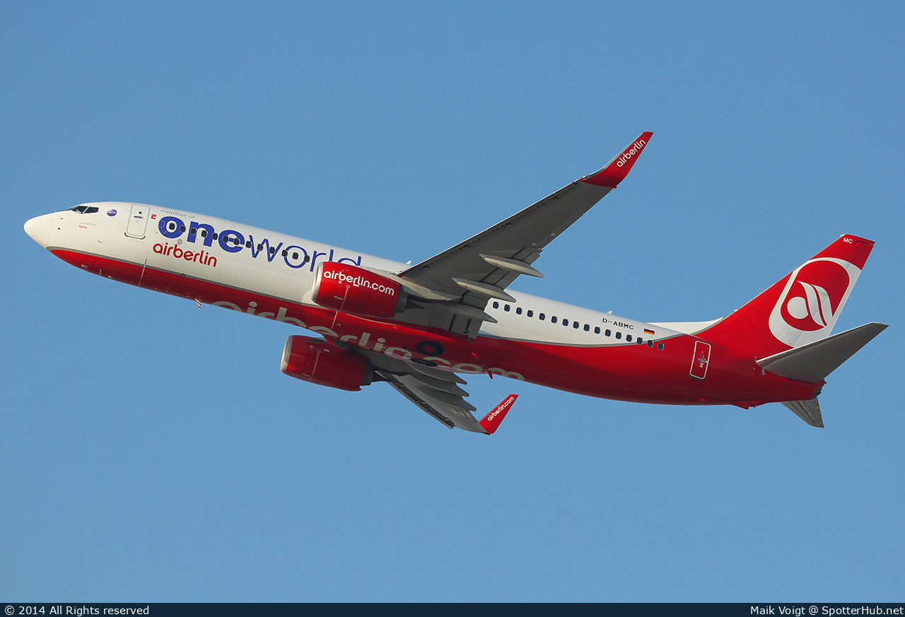 Photo of D-ABMC - Boeing 737-86J operated by Air Berlin (opb TUIfly)
