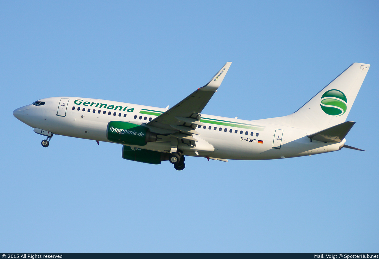 Photo of D-AGET - Boeing 737-75B operated by Germania