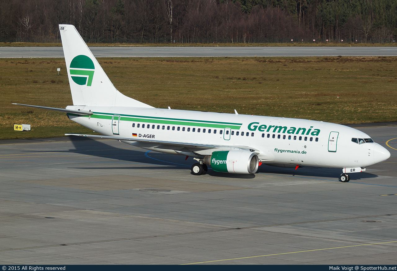 Photo of D-AGER - Boeing 737-75B operated by Germania