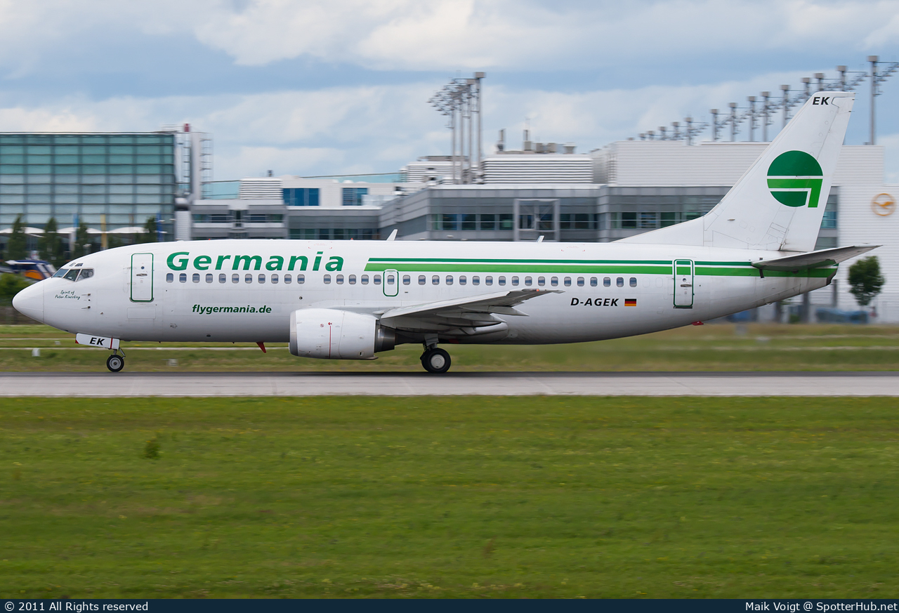 Photo of D-AGEG - Boeing 737-35B operated by Germania