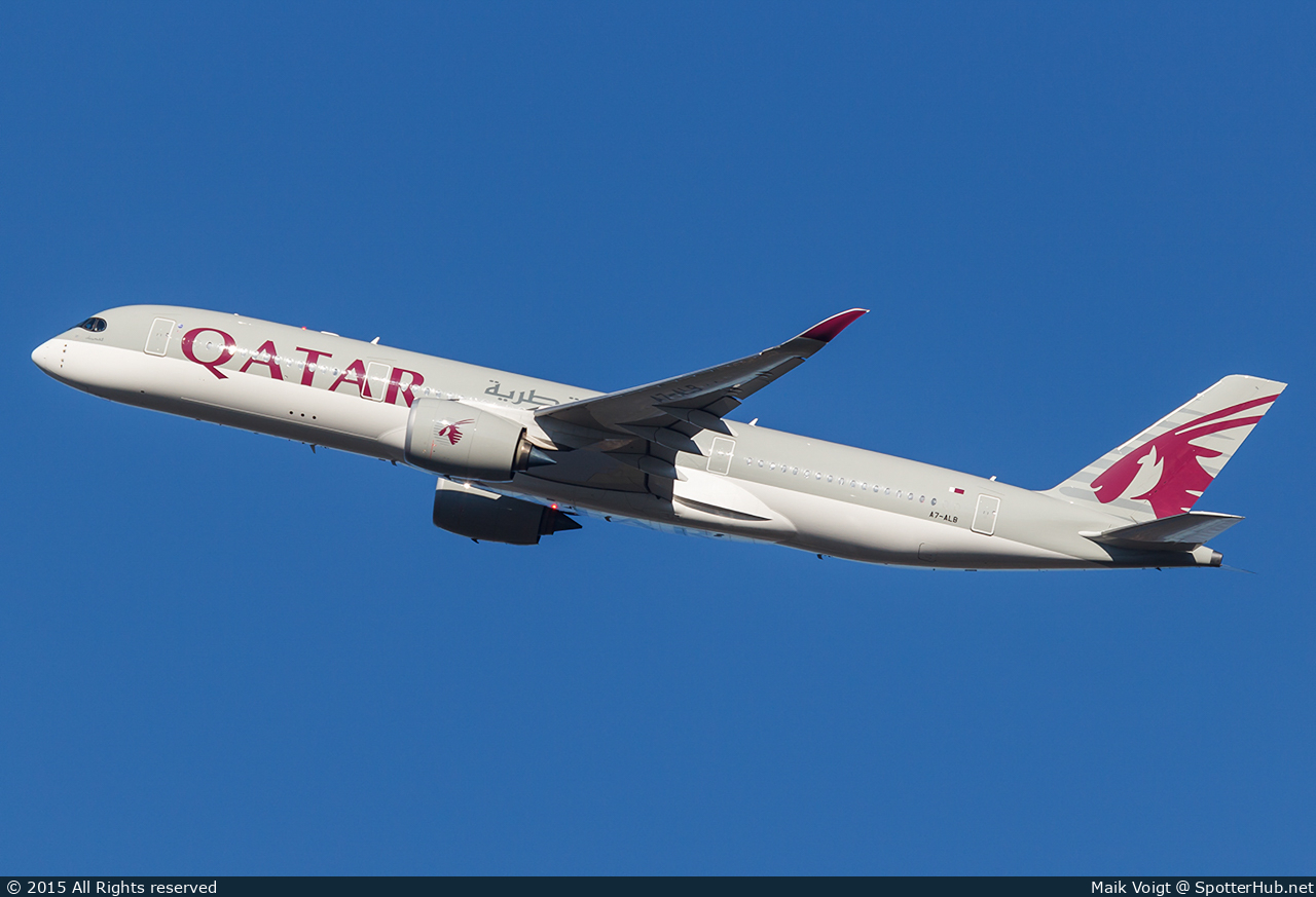 Photo of A7-ALB - Airbus A350-941 operated by Qatar Airways