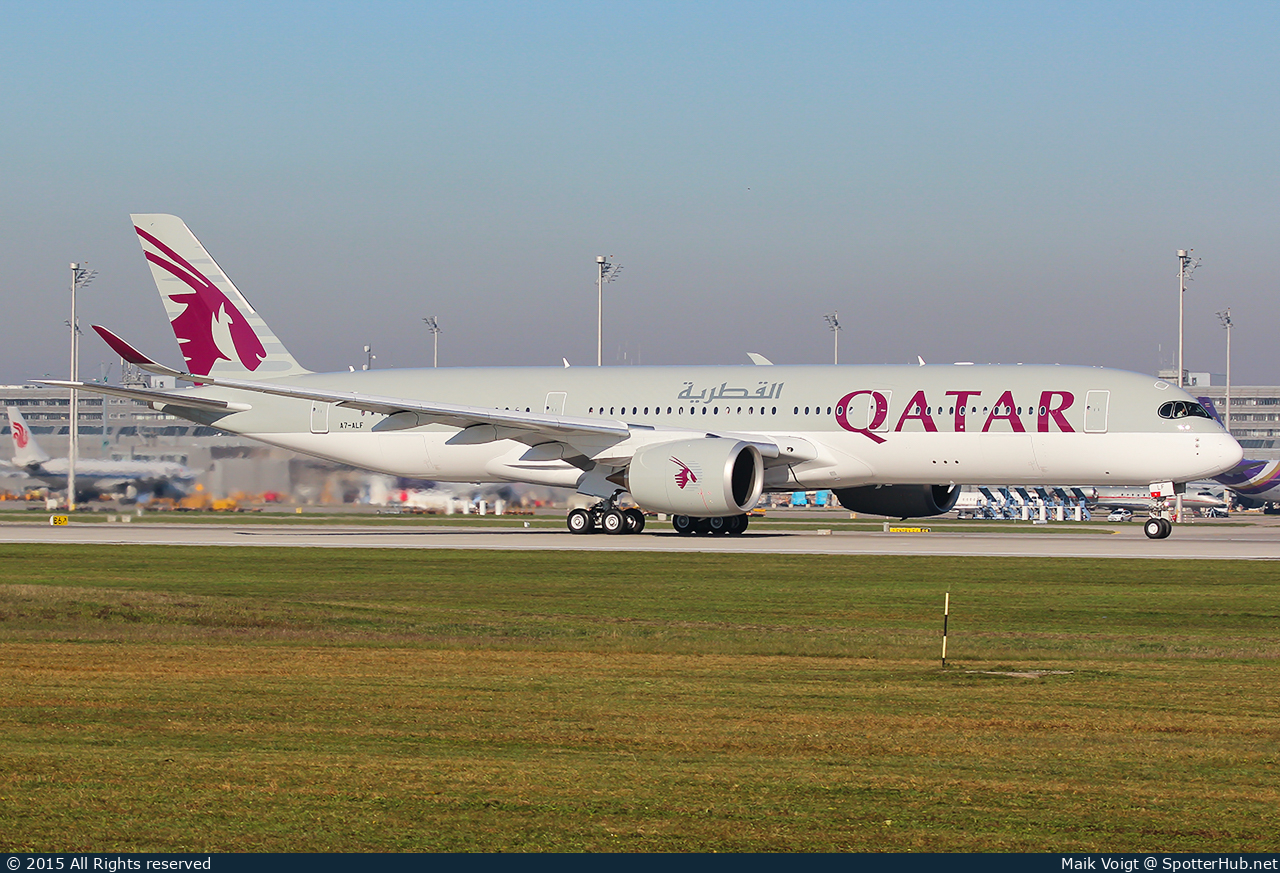 Photo of A7-ALF - Airbus A350-941 operated by Qatar Airways