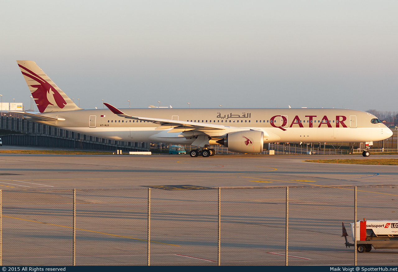 Photo of A7-ALG - Airbus A350-941 operated by Qatar Airways