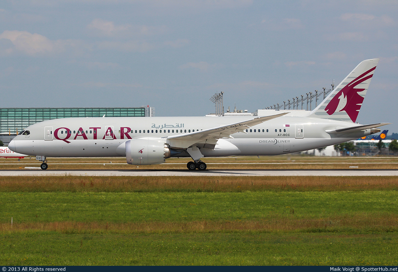 Photo of A7-BCC - Boeing 787-8 Dreamliner operated by Qatar Airways