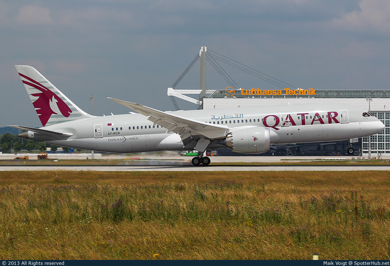 Photo of A7-BCD - Boeing 787-8 Dreamliner operated by Qatar Airways