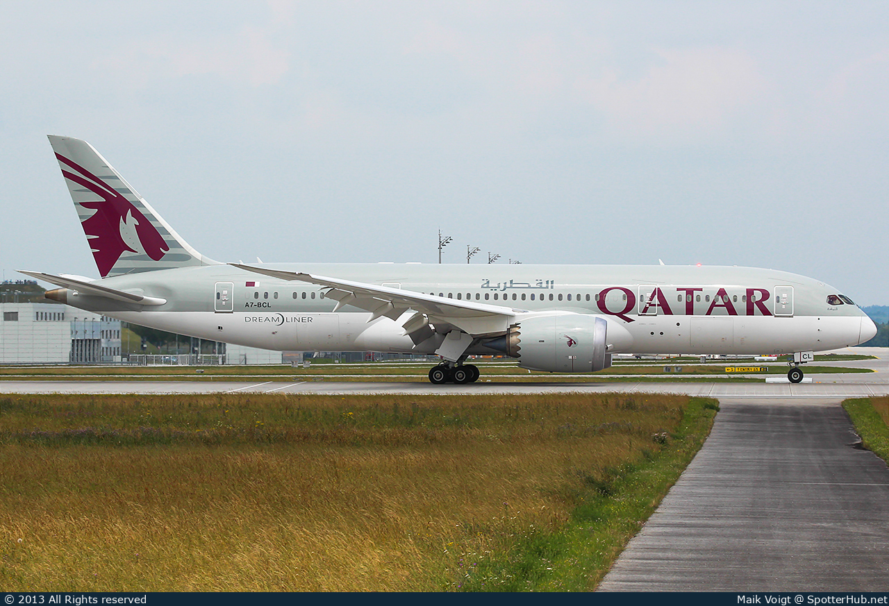 Photo of A7-BCL - Boeing 787-8 Dreamliner operated by Qatar Airways