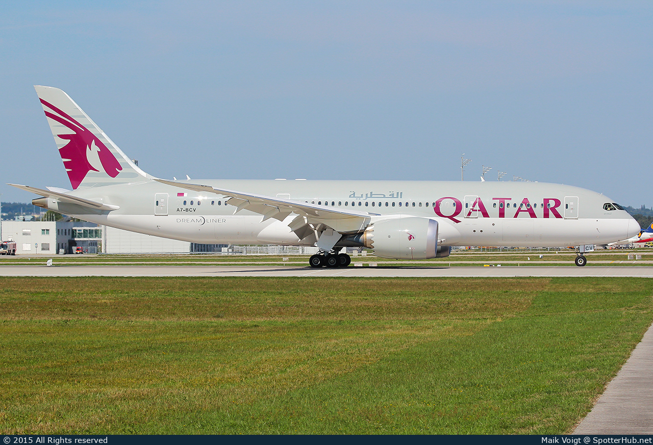 Photo of A7-BCV - Boeing 787-8 Dreamliner operated by Qatar Airways