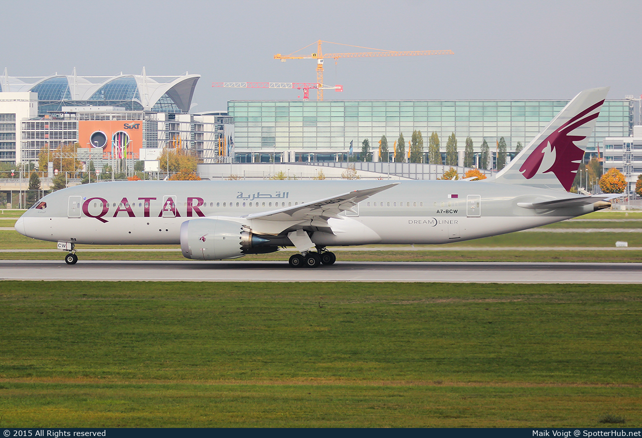 Photo of A7-BCW - Boeing 787-8 Dreamliner operated by Qatar Airways