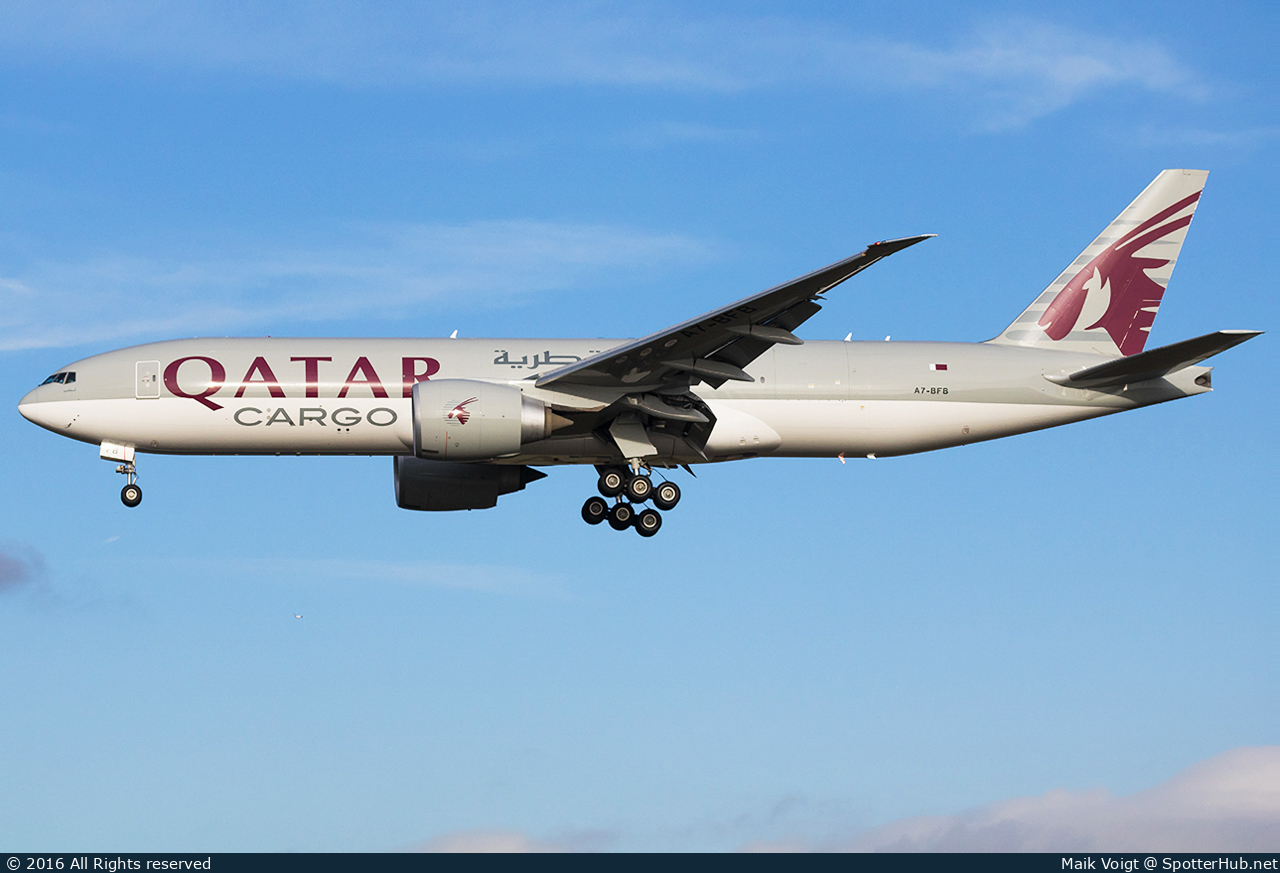 Photo of A7-BFB - Boeing 777-FDZ operated by Qatar Airways Cargo
