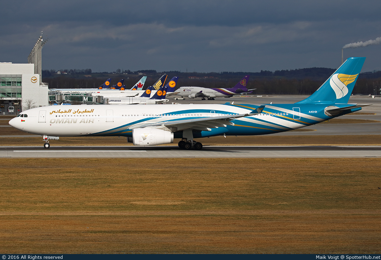 Photo of A4O-DI - Airbus A330-343 operated by Oman Air