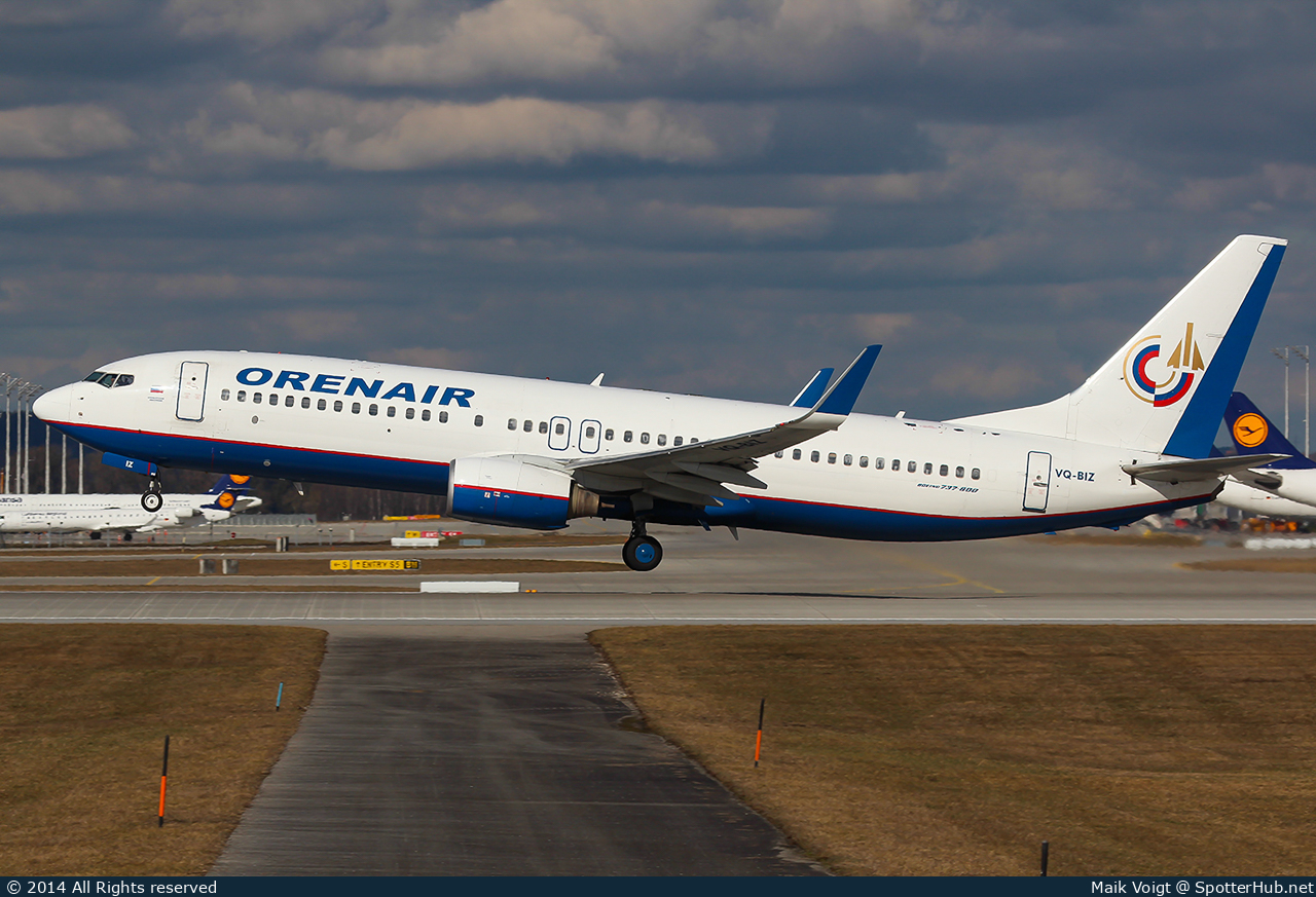 Photo of VQ-BIZ - Boeing 737-86N operated by Orenair