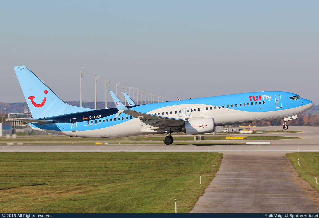 Photo of D-ATUP - Boeing 737-8K5 operated by TUIfly