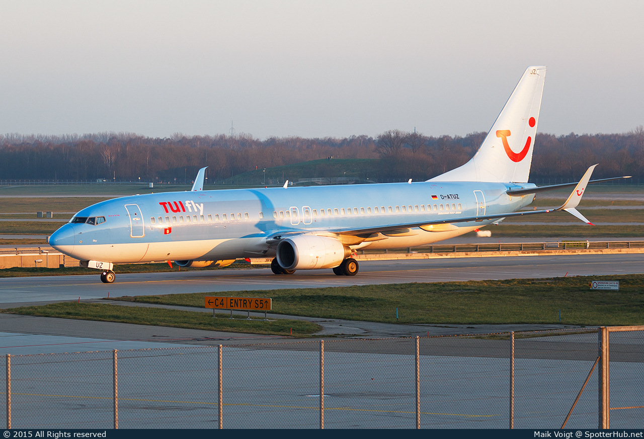 Photo of D-ATUZ - Boeing 737-8K5 operated by TUIfly