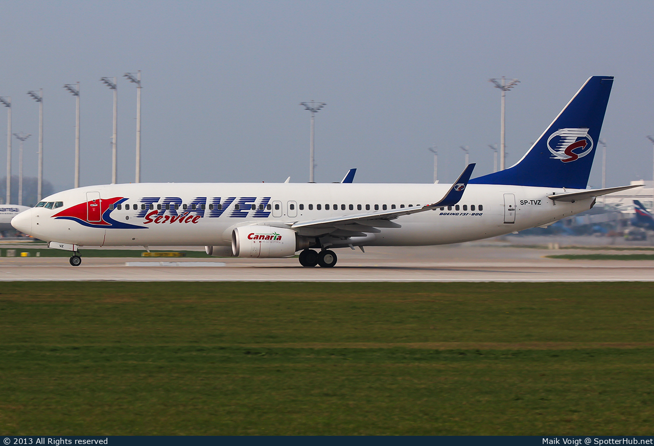 Photo of SP-TVZ - Boeing 737-8BK operated by Travel Service Poland