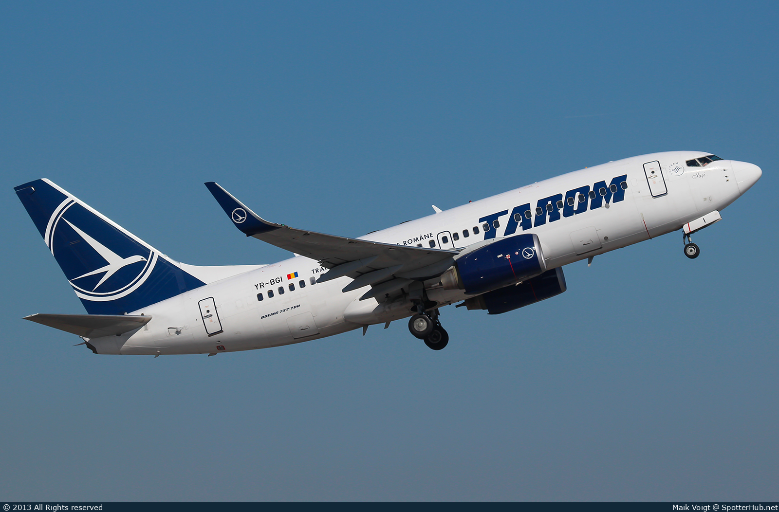 Photo of YR-BGI - Boeing 737-78J operated by Tarom - Romanian Air Transport