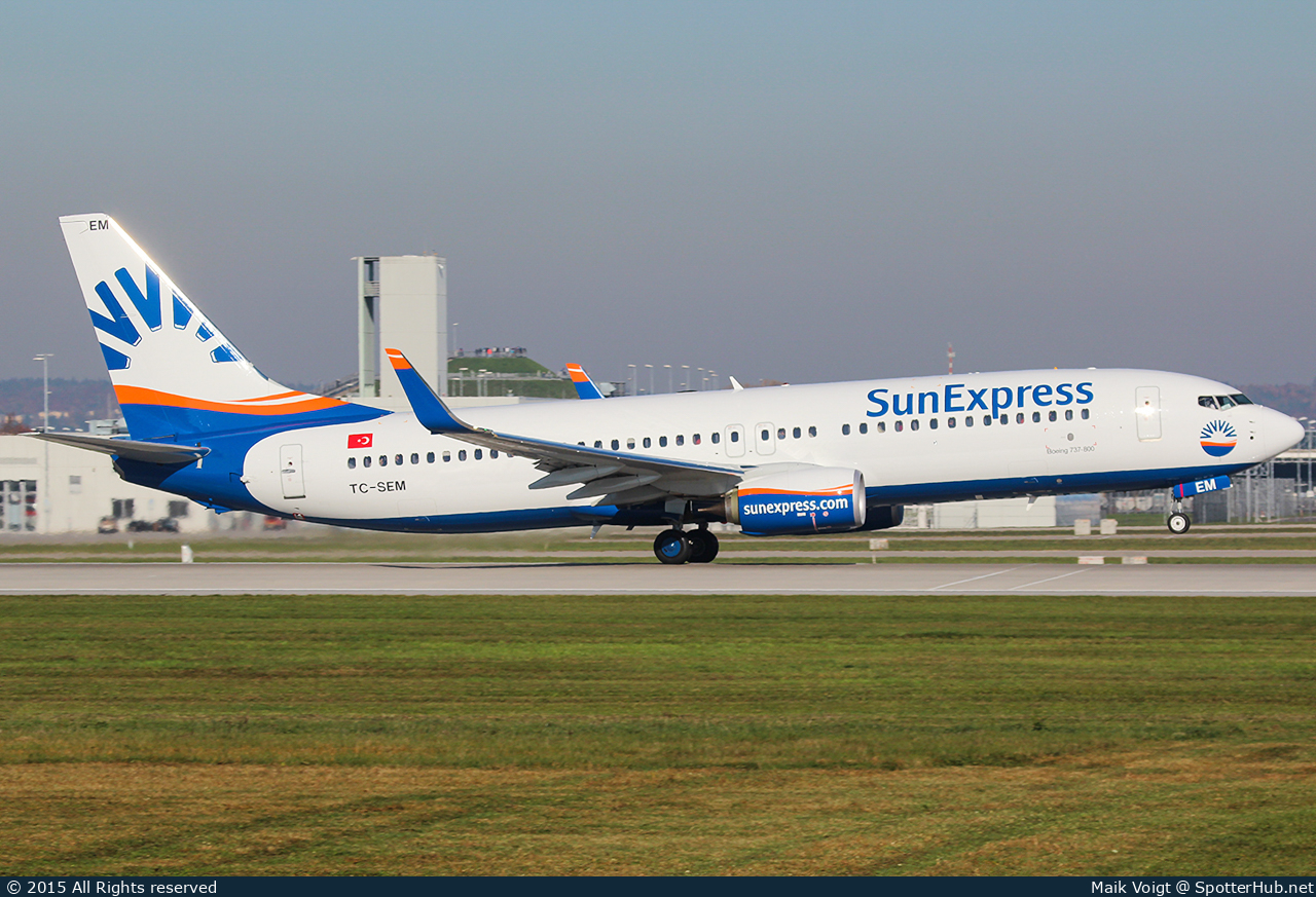 Photo of TC-SEM - Boeing 737-8HC operated by SunExpress