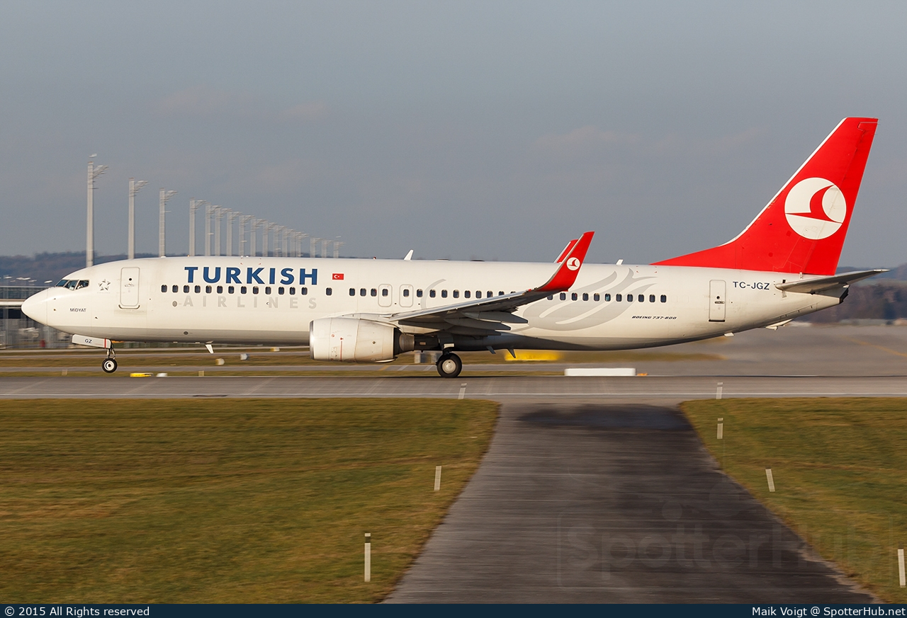 Photo of TC-JGZ - Boeing 737-8F2 operated by Turkish Airlines