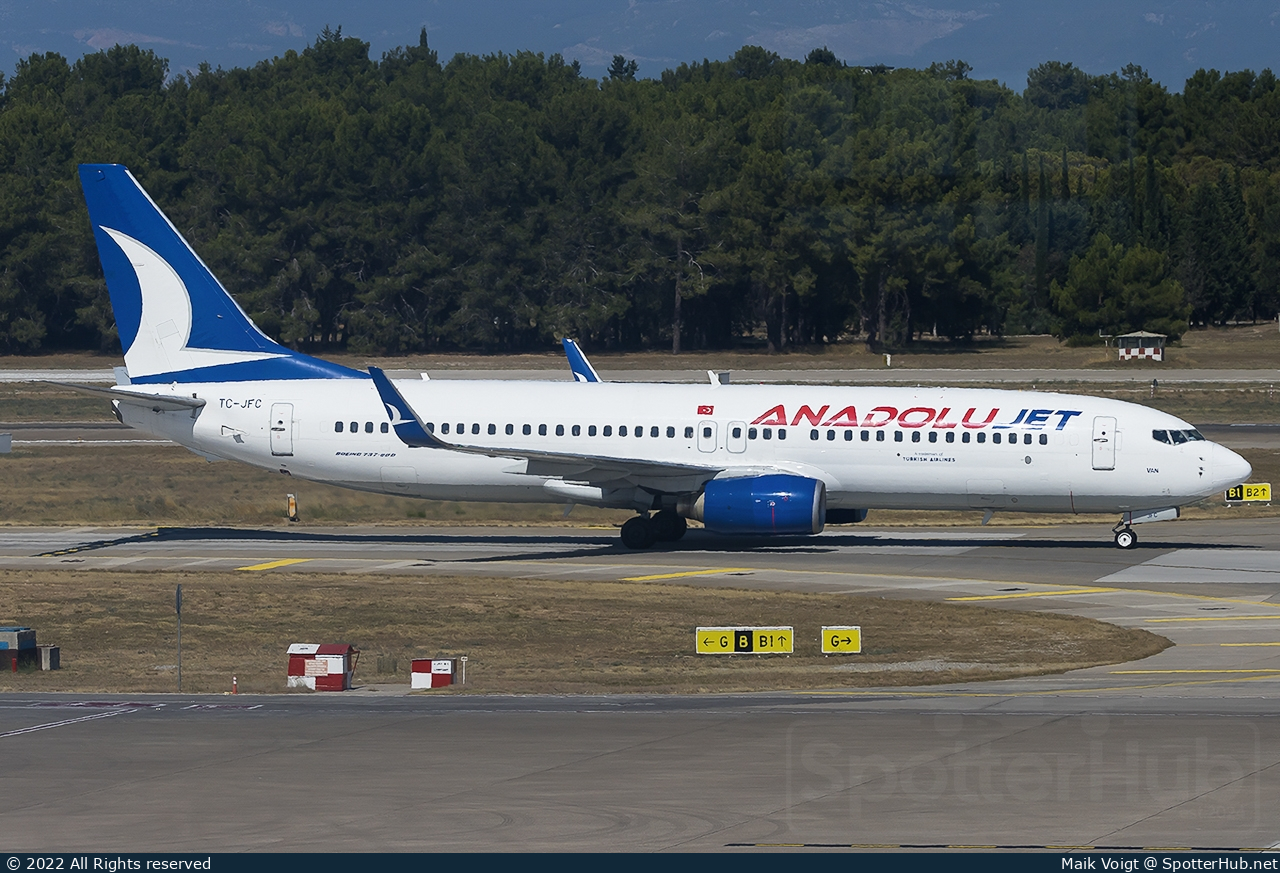 Photo of TC-JFC - Boeing 737-8F2 operated by AnadoluJet