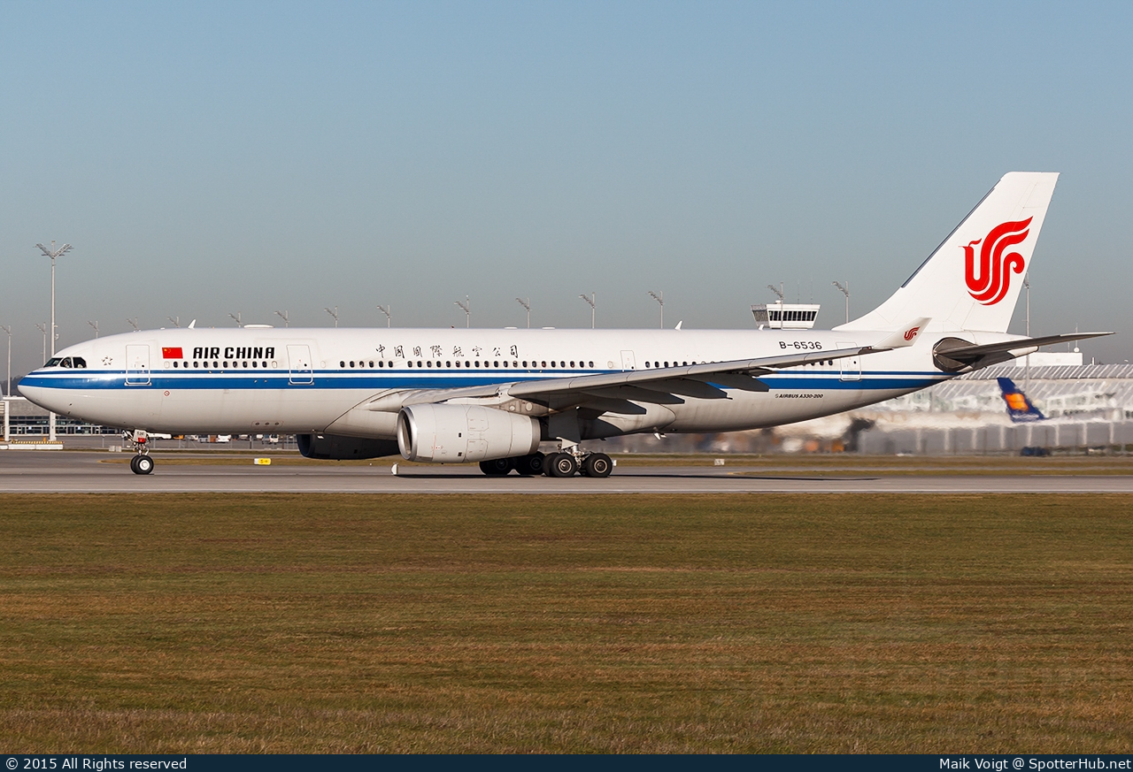 Photo of B-6536 - Airbus A330-243 operated by Air China