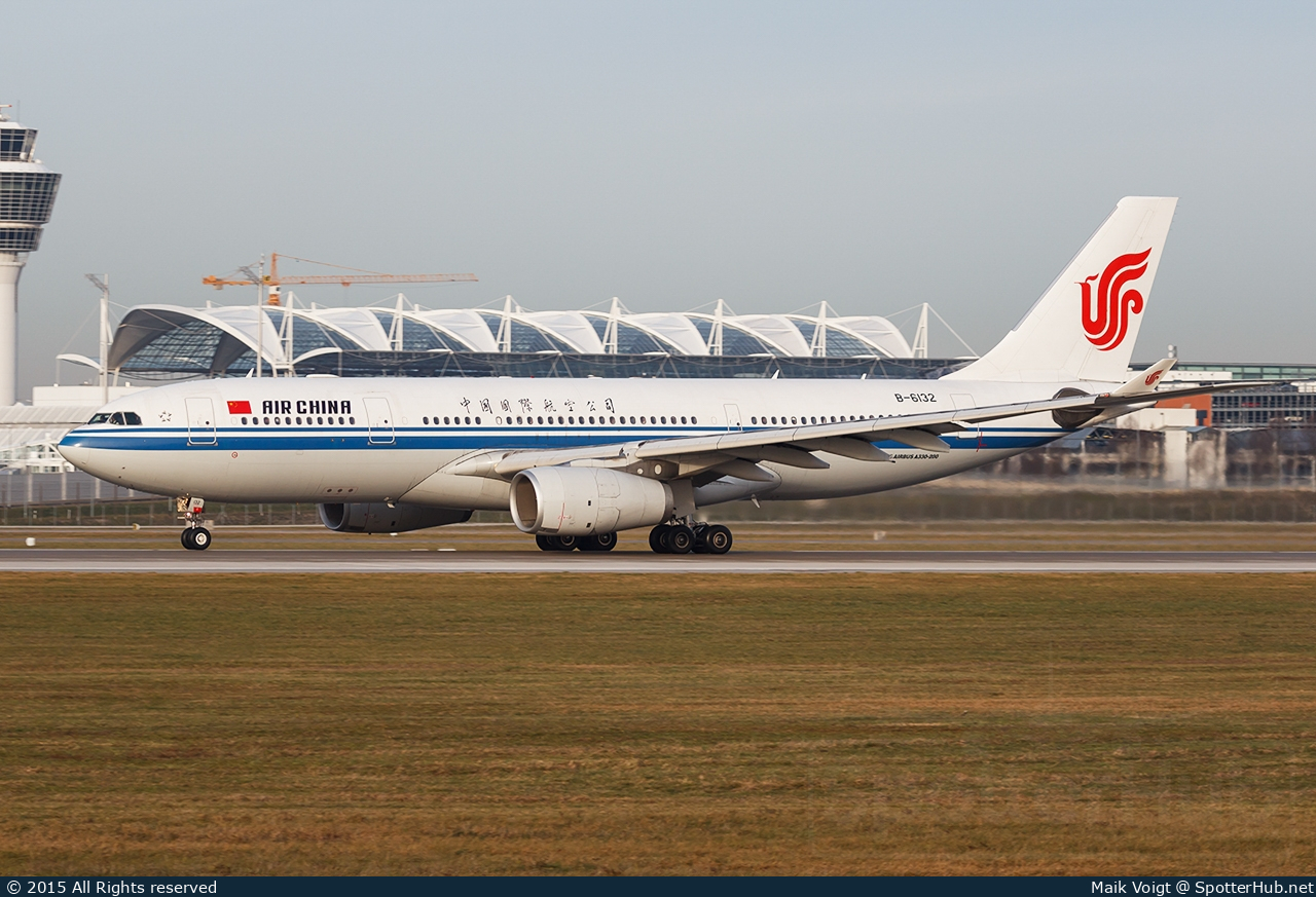 Photo of B-6132 - Airbus A330-243 operated by Air China
