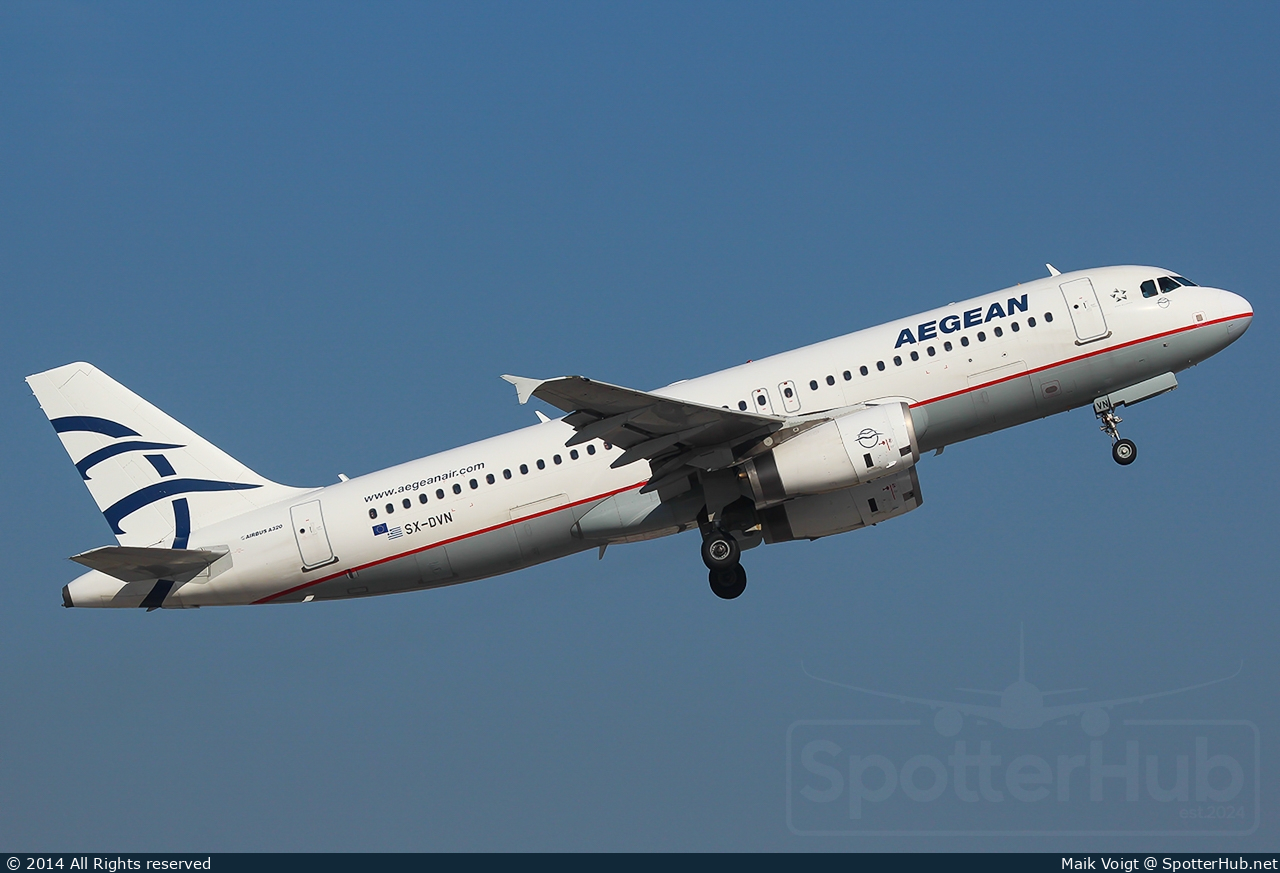 Photo of SX-DVN - Airbus A320-232 operated by Aegean Airlines