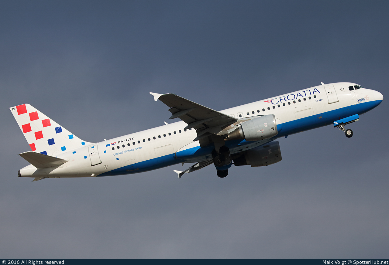 Photo of 9A-CTK - Airbus A320-214 operated by Croatia Airlines