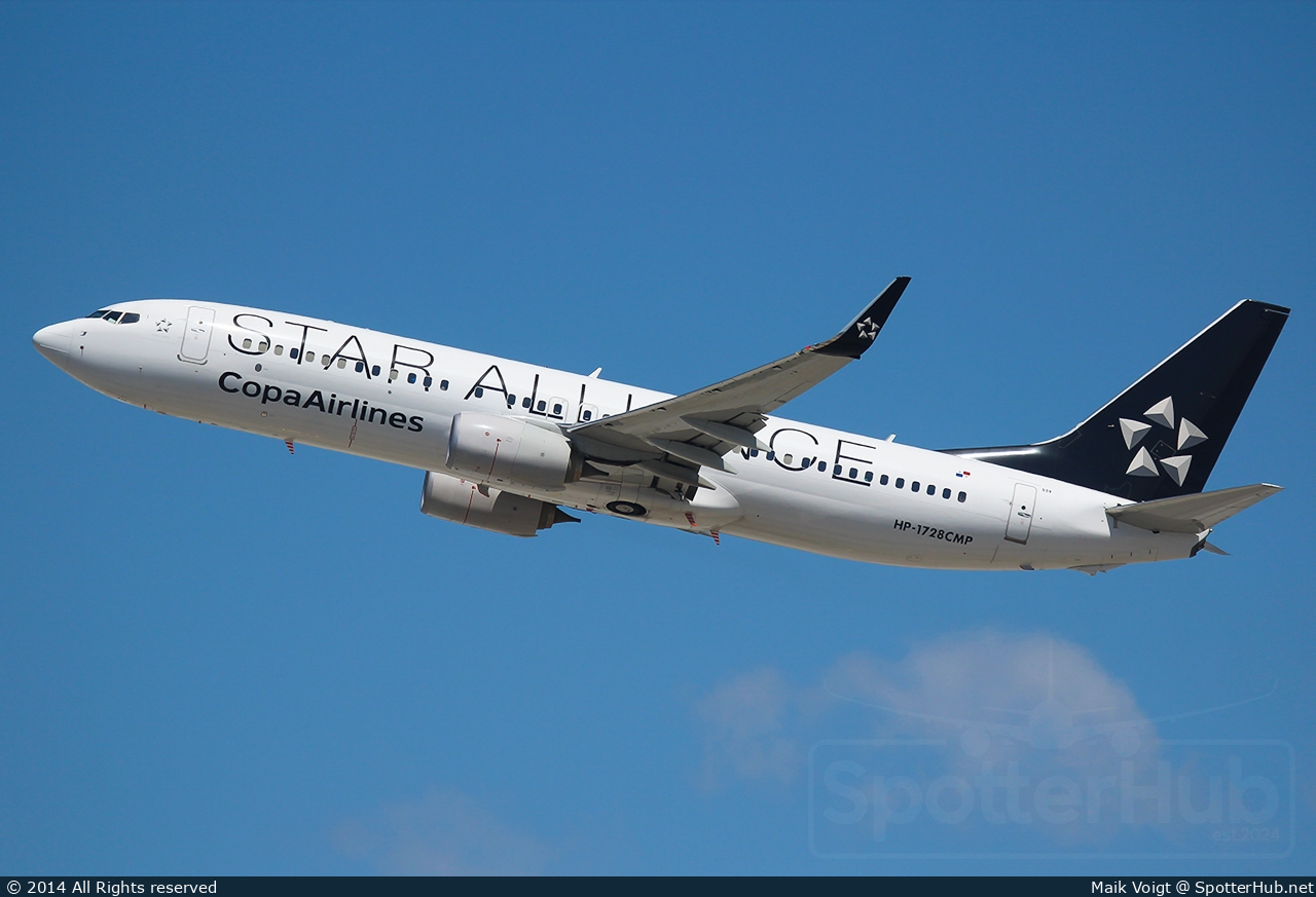 Photo of HP-1828CMP - Boeing 737-8V3 operated by Copa Airlines