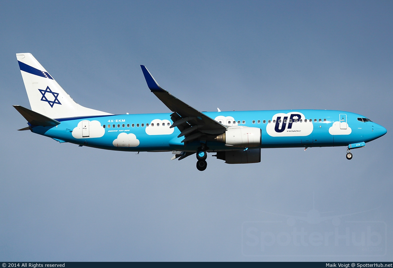 Photo of 4X-EKM - Boeing 737-804 operated by UP by El Al